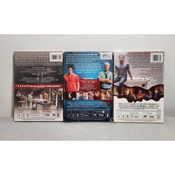 Dexter The 3rd, 4th, And 5th Season DVD Box Set Showtime 2009-2011 Brand New - Picture 2 of 4